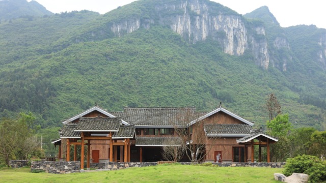 貴州太平禪鄉(xiāng)選用錦埴軟瓷做為外飾面材料